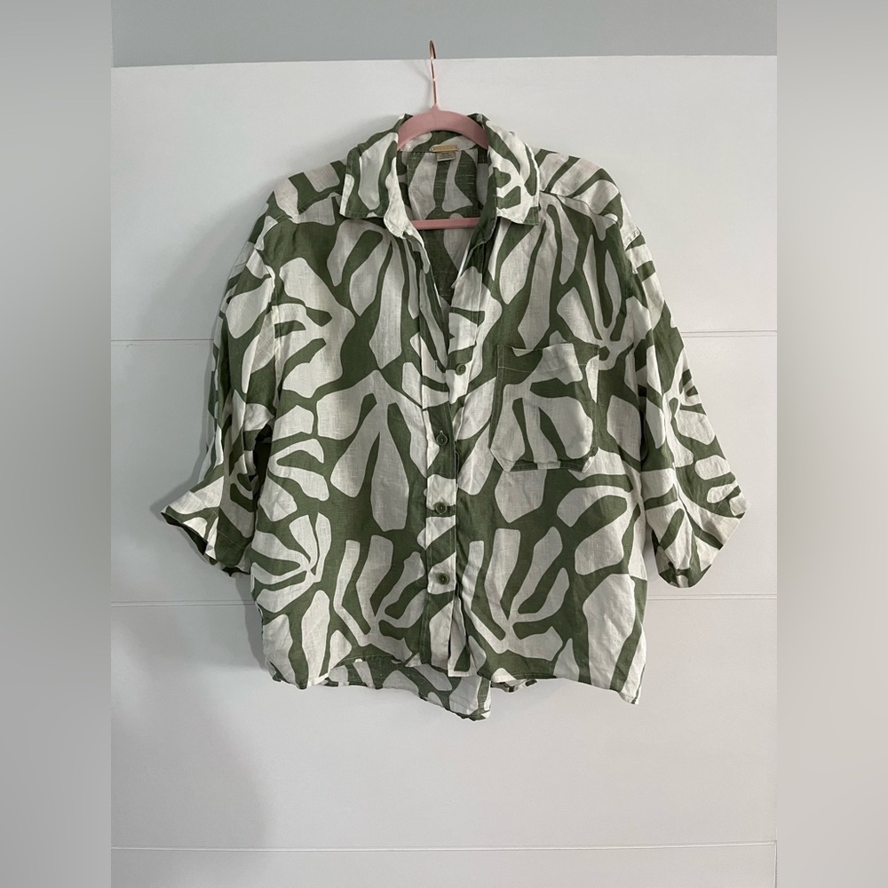 Magaschoni Green Oversized Button Down Shirt